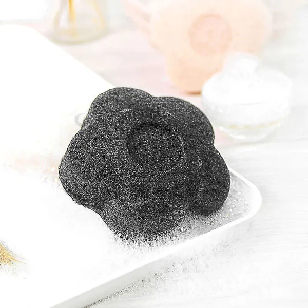 Black Blooming Natural Konjac Sponge