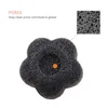 Detailed view of Black Blooming Natural Konjac Sponge